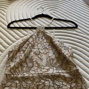 White Lacey dress, halter top